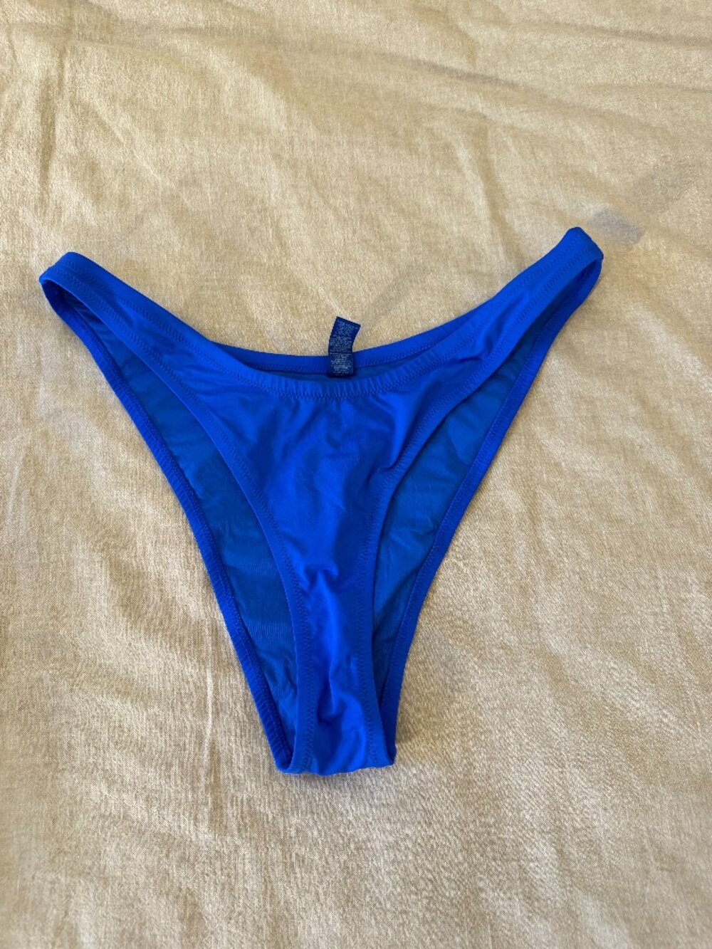 SKIMS Swim Cheeky Tanga Bottoms - Cobalt Blue - XL